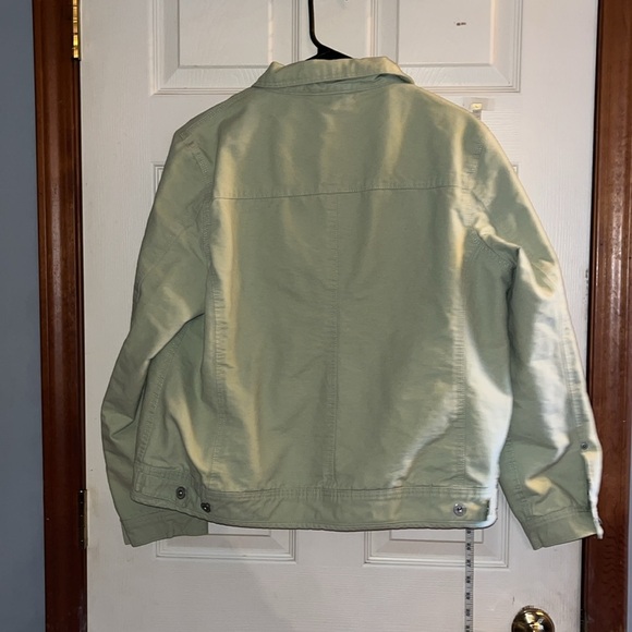 Dr. duck for her-XL-green-collared, canvas, button-down, barn jacket, chore coat - Picture 2 of 16